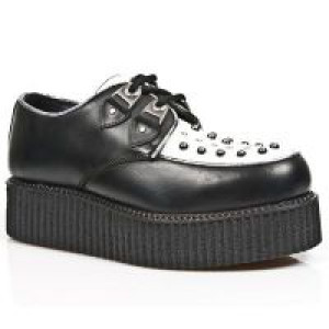  M.2416-C6 ITALI NEGRO NAPA BLANCA BOX PLANE CREEPER NEGRO New Rock M.2416-C6 -  
