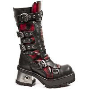  M.1021-R2 ITALI NEGRO, PULIK ROJO, PLANING NEGRO M8 ACERO New Rock M.1021-R2 -  
