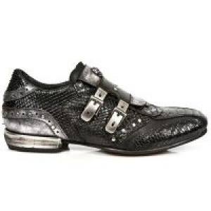  M.2715-C5 PITON NEGRO ITALI NEGRO BOX PLANE SNOT TACON ACERO -  1
