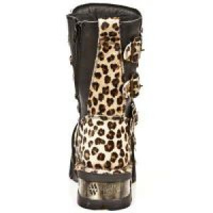  M.373-C43 ITALI NEGRO LEOPARDO PELO MARRON PLANING NEGRO NEW New Rock M.373-C43 -  
