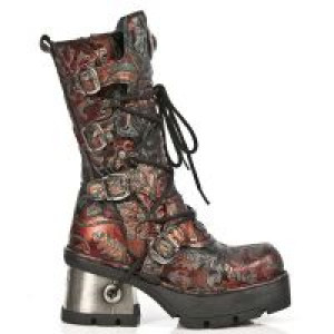  M.373-QS1 VINTAGE FLOWER ROJO, PLANING NEGRO M8 ACERO New Rock M.373-QS1 -  