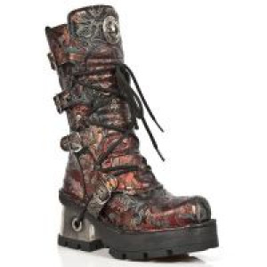  M.373-QS1 VINTAGE FLOWER ROJO, PLANING NEGRO M8 ACERO New Rock M.373-QS1 -  