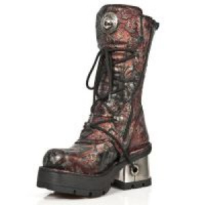  M.373-QS1 VINTAGE FLOWER ROJO, PLANING NEGRO M8 ACERO New Rock M.373-QS1 -  