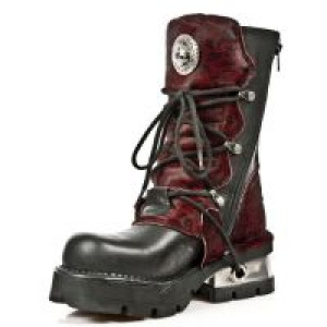  M.373-R460 ITALI NEGRO PELO LEOPARDO ROJO PLANING NEG NEW M3 New Rock M.373-R460 -  