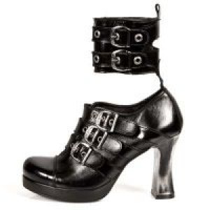  M.5803-C10 NOMADA NEGRO, PLATAFORMA TACON GOTH ACERO New Rock M.5803-C10 -  