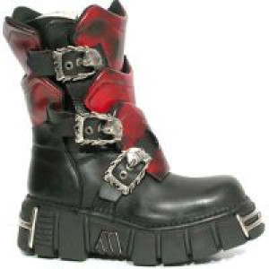  740 ITALI NEGRO PULIK ROJO TOWER NEGRO ACERO New Rock M.740-C3 -  