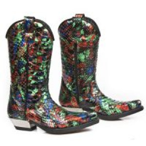  M.7800PT-R3 PYTHON RETICULATUS MULTI METAL WEST NEGRO ACERO New Rock M.7800PT-R3 -  