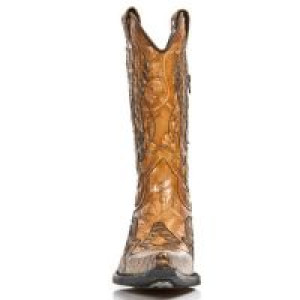  M.7921B-C2 SNAKE CUERO VINTAGE FLOWER CUERO WEST NEGRO ACERO -  3