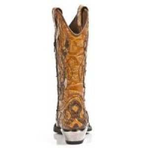  M.7921B-C2 SNAKE CUERO VINTAGE FLOWER CUERO WEST NEGRO ACERO -  5