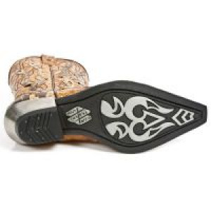  M.7921B-C2 SNAKE CUERO VINTAGE FLOWER CUERO WEST NEGRO ACERO -  6