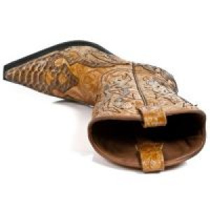  M.7921B-C2 SNAKE CUERO VINTAGE FLOWER CUERO WEST NEGRO ACERO -  7