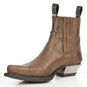  M.7953-C2 CUERO MARRON WEST NEGRO ACERO TACON ACERO -  4