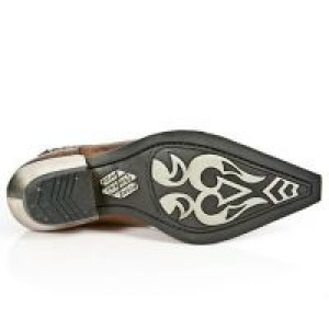  M.7953-C2 CUERO MARRON WEST NEGRO ACERO TACON ACERO -  6
