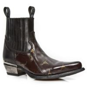  M.7953PT-S2 GRABADO BULL MARRON-ORO, ITALI NEGRO, WEST T.DAL New Rock M.7953PT-S2 -  
