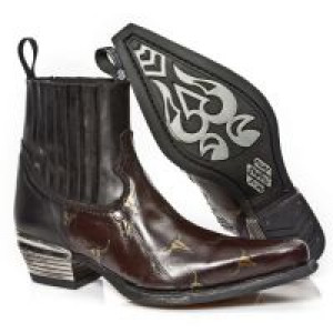  M.7953PT-S2 GRABADO BULL MARRON-ORO, ITALI NEGRO, WEST T.DAL New Rock M.7953PT-S2 -  