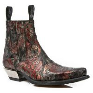  M.7953-S22 VINTAGE FLOWER ROJO, WEST NEGRO-ACERO, T.ACERO -  2