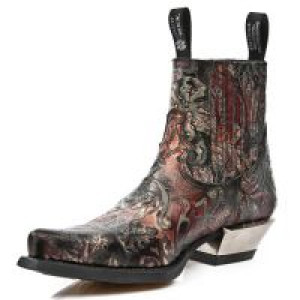  M.7953-S22 VINTAGE FLOWER ROJO, WEST NEGRO-ACERO, T.ACERO -  4