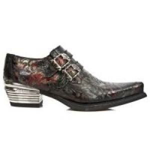  M.7960-S5 VINTAGE-2 FLOWER ROJO, WEST NEGRO ACERO T.DALLAS New Rock M.7960-S5 -  