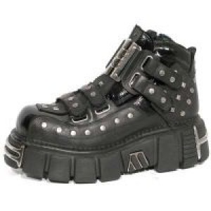  798 CHAROL NEGRO ARRUGADO ITALI NEGRO TOWER NEGRO ACERO New Rock M.798-C1 -  