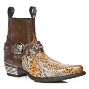  M.7995PT-S3 PYTHON RETICULATUS CUERO, NOMADA MARRON, WEST NE New Rock M.7995PT-S3 -  