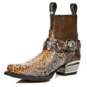  M.7995PT-S3 PYTHON RETICULATUS CUERO, NOMADA MARRON, WEST NE New Rock M.7995PT-S3 -  