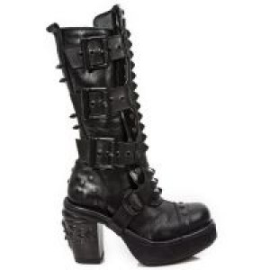  M.8342-C8 ITALI NEGRO, NOMADA NEGRO, CHAROL NEGRO, SKULL OXI New Rock M.8342-C8 -  