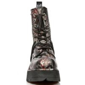  M.8355-S4 VINTAGE FLOWER ROJO, PLANING NEGRO M8 ACERO New Rock M.8355-S4 -  