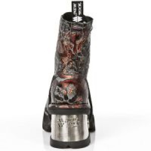  M.8355-S4 VINTAGE FLOWER ROJO, PLANING NEGRO M8 ACERO New Rock M.8355-S4 -  