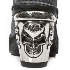  M.8358-R9 VISCONTE AZUL ORO PL NEGRO NRK TACON SKULL ACERO New Rock M.8358-R9 -  