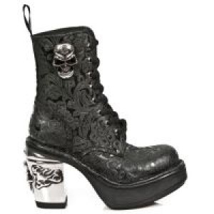  M.8358-S1 VINTAGE FLOWER NEGRO, PLATAFORA NRK T.SKULL New Rock M.8358-S1 -  