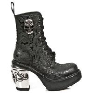  M.8358-S1 VINTAGE FLOWER NEGRO, PLATAFORA NRK T.SKULL New Rock M.8358-S1 -  