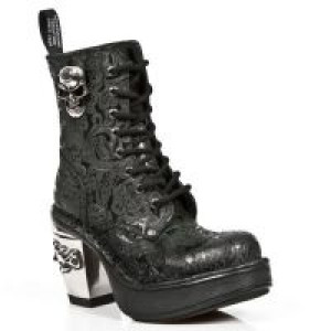  M.8358-S1 VINTAGE FLOWER NEGRO, PLATAFORA NRK T.SKULL New Rock M.8358-S1 -  