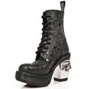  M.8358-S1 VINTAGE FLOWER NEGRO, PLATAFORA NRK T.SKULL New Rock M.8358-S1 -  