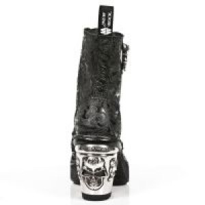  M.8358-S1 VINTAGE FLOWER NEGRO, PLATAFORA NRK T.SKULL New Rock M.8358-S1 -  
