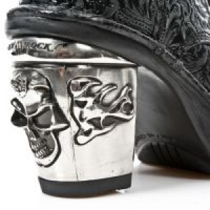 M.8358-S1 VINTAGE FLOWER NEGRO, PLATAFORA NRK T.SKULL New Rock M.8358-S1 -  