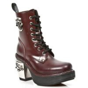  M.8358 ANTIK VINO, PLATAFORMA NEGRO NRK TACON SKULL ACERO New Rock M.8358-S2 -  