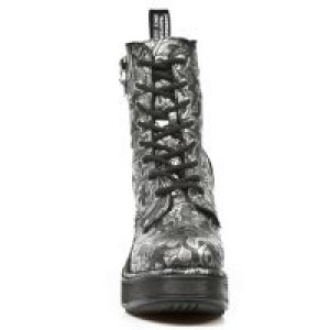  M.8358-S4 OAKNUTS GRAFITO-PLATA, PLATAF.NEGRO TACON SKULL AC New Rock M.8358-S4 -  