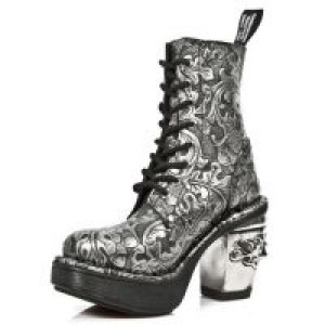  M.8358-S4 OAKNUTS GRAFITO-PLATA, PLATAF.NEGRO TACON SKULL AC New Rock M.8358-S4 -  