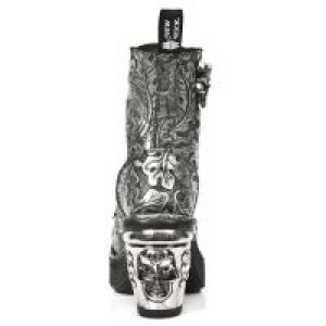  M.8358-S4 OAKNUTS GRAFITO-PLATA, PLATAF.NEGRO TACON SKULL AC New Rock M.8358-S4 -  