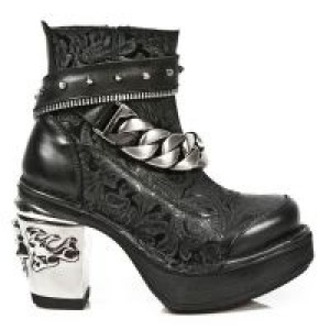  M.8361 ITALI NEGRO VINTAGE FLOWER NEGRO PLATF. NRK SKULL New Rock M.8361-S1 -  