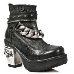  M.8361 ITALI NEGRO VINTAGE FLOWER NEGRO PLATF. NRK SKULL New Rock M.8361-S1 -  