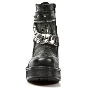  M.8361 ITALI NEGRO VINTAGE FLOWER NEGRO PLATF. NRK SKULL New Rock M.8361-S1 -  