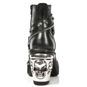  M.8361 ITALI NEGRO VINTAGE FLOWER NEGRO PLATF. NRK SKULL New Rock M.8361-S1 -  