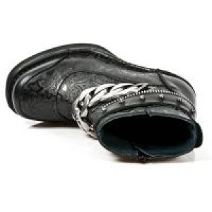 M.8361 ITALI NEGRO VINTAGE FLOWER NEGRO PLATF. NRK SKULL New Rock M.8361-S1 -  