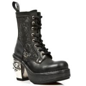  M.8363-C7 ITALI NEGRO BOX PLANE ENCAJE 54 PL NRK SKULL ACERO New Rock M.8363-C7 -  