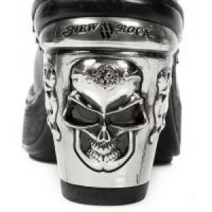  M.8363-C7 ITALI NEGRO BOX PLANE ENCAJE 54 PL NRK SKULL ACERO New Rock M.8363-C7 -  