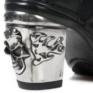  M.8363-C7 ITALI NEGRO BOX PLANE ENCAJE 54 PL NRK SKULL ACERO New Rock M.8363-C7 -  