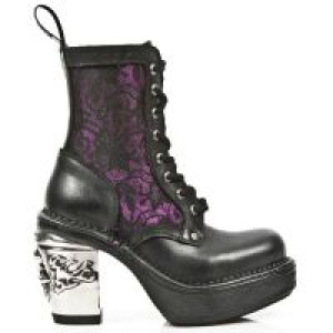  M.8363-C8 ITALI NEGRO BOX FUCSIA METAL ENCAJE 54 PL NRK SKUL New Rock M.8363-C8 -  
