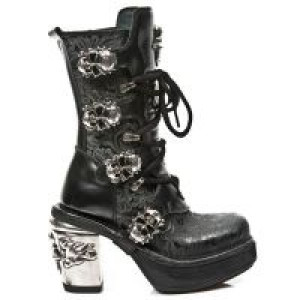  M.8366-S1 VINTAGE FLOWER NEGRO, ANTIK NEGRO, T.SKULL ACERO New Rock M.8366-S1 -  