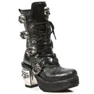  M.8366-S1 VINTAGE FLOWER NEGRO, ANTIK NEGRO, T.SKULL ACERO New Rock M.8366-S1 -  